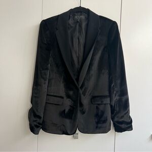 $495 rag & bone Black Single Button Velvet blazer Jacket size 4